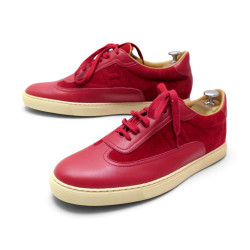  baskets hermes quicker rouge cuir daim 42