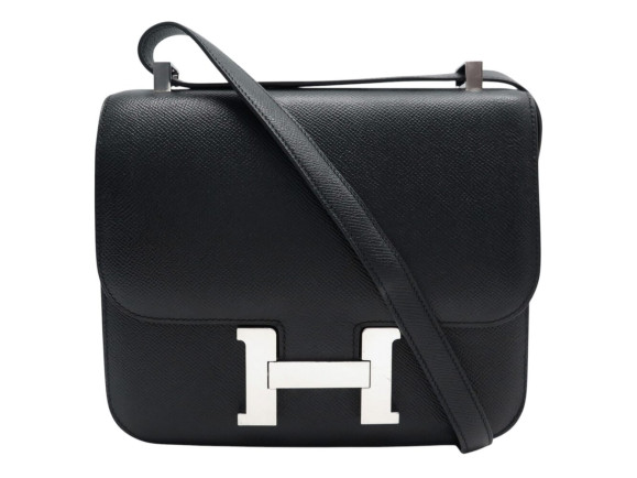 sac a main hermes constance 24 en cuir epsom noir