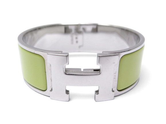 bracelet hermes clic clac h large en acier palladie