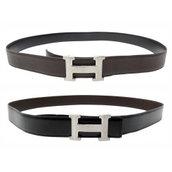  ceinture hermes boucle h lien reversible 32 cuir