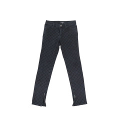 pantalon chanel jean stretch bouton logo cc p58310 s