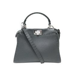  sac a main fendi peekaboo iconic mini 8bn244 gris