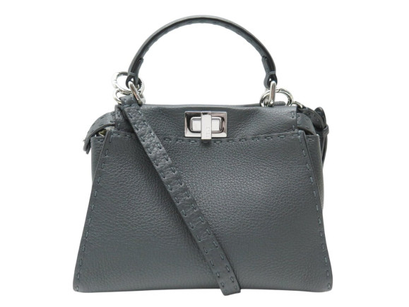  sac a main fendi peekaboo iconic mini 8bn244 gris