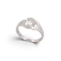  bague dinh van menottes r8 en or blanc 18k 2.9gr