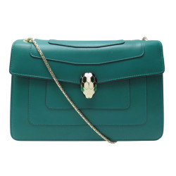 sac a main bulgari serpenti forever mm en cuir vert
