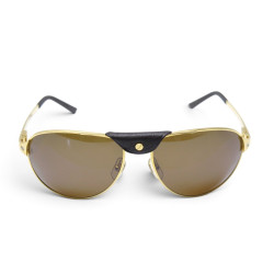  lunettes de soleil cartier santos dumont dore