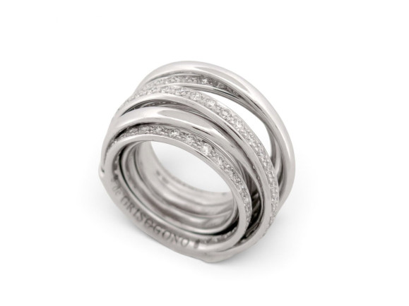 bague de grisogono allegra en or blanc 18k 32g