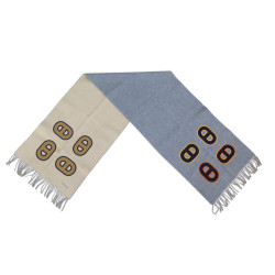  echarpe hermes recto verso maillons colores gris
