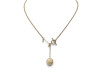 collier hermes pendentif ex libris or rose 18k 10.6gr