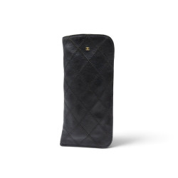  etui chanel a lunettes en cuir matelasse noir
