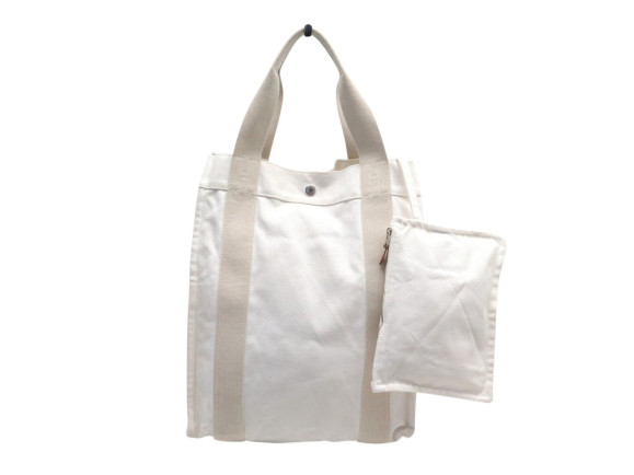 sac a main hermes fourre tout vertical en toile cabas