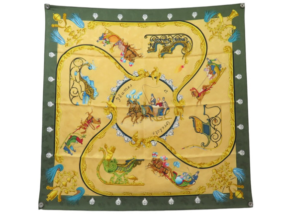 foulard hermes plumes grelots 1ere edition