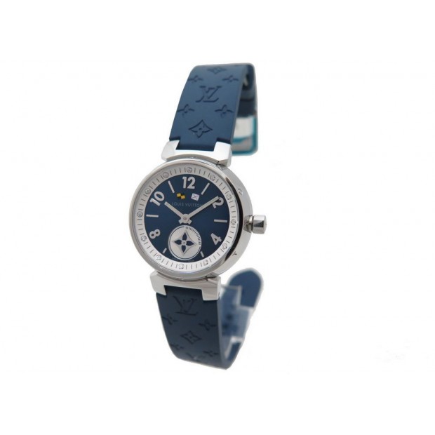 NEUF MONTRE LOUIS VUITTON TAMBOUR LOVELY CUP NAVY Q12MP0 QUARTZ