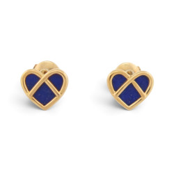  boucles d'oreilles poiray l'attrape coeur lapis