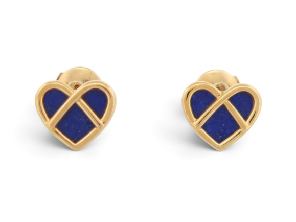  boucles d'oreilles poiray l'attrape coeur lapis