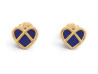  boucles d'oreilles poiray l'attrape coeur lapis