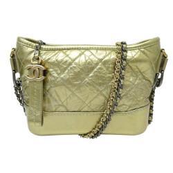 sac a main chanel gabrielle pm en cuir matelasse dore