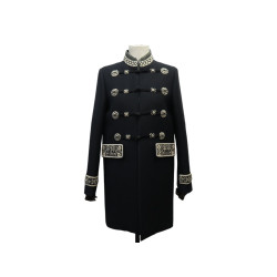 manteau christian dior couture style officier 38 m col