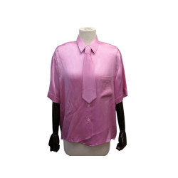 chemise chanel 31 rue cambon blouse 38 m soie rose