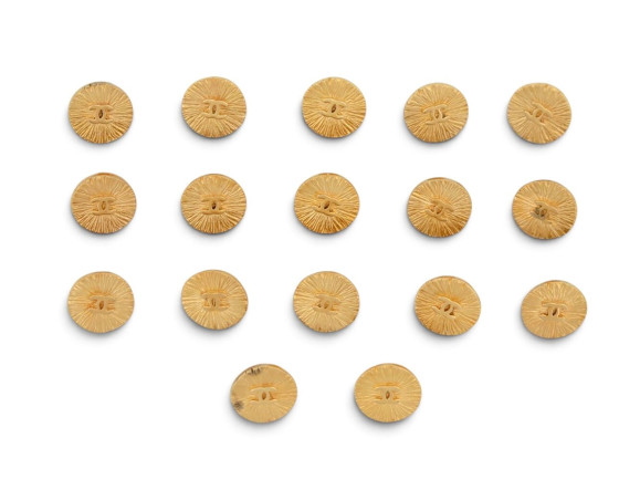 lot de 17 boutons chanel logo cc stries