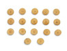 lot de 17 boutons chanel logo cc stries
