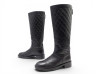 chaussure bottes chanel logo cc g29323 cuir matelasse
