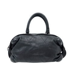 sac a main chanel boston bowling en cuir graine noir