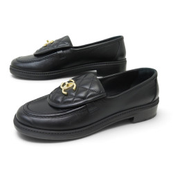chaussures chanel mocassins g45474 logo cc timeless 39