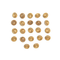  lot de 22 boutons chanel trefle en metal dore