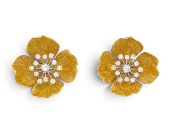  boucles d'oreilles boucheron eglantine or 18k