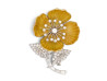  broche boucheron eglantine or 18k platine