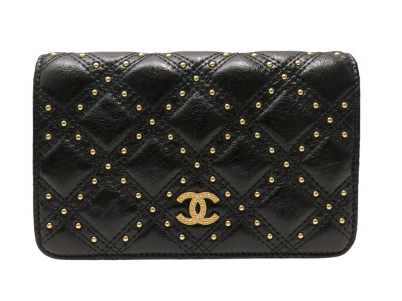  portefeuille chanel a70630 cuir noir matelasse