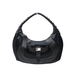sac a main fendi spy hobo 8br545 cuir satin noir porte