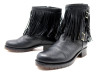 bottines valentino rockstud a franges cuir noir 39