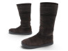 bottes chanel fourrees logo cc en cuir mouton retourne