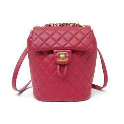sac a dos chanel urban spirit en cuir matelasse rouge