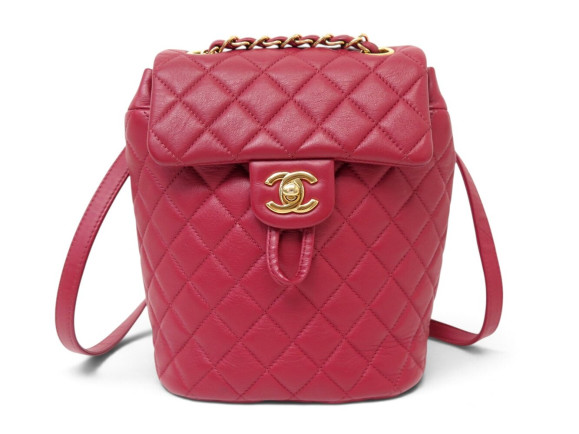 sac a dos chanel urban spirit en cuir matelasse rouge