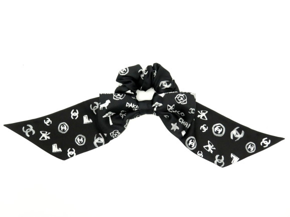  accessoire de cheveux chouchou chanel logo cc