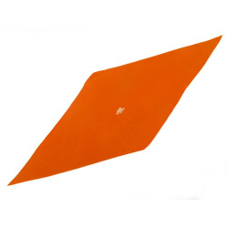 foulard hermes losange mini en soie motif uni orange