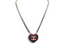  collier chanel ab9483 pendentif coeur tweed logo