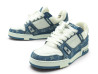 baskets louis vuitton lv trainer denim monogram 1a9jgs
