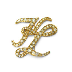  broche karl lagerfeld initiales monogramme kl