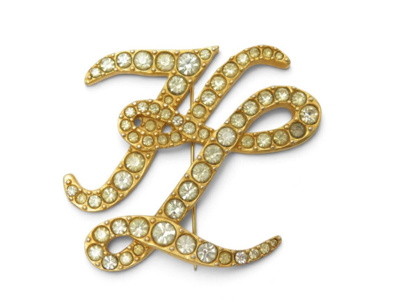 broche karl lagerfeld initiales monogramme kl