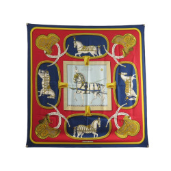 foulard hermes grand apparat j. eudel carre 90 cm en