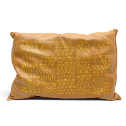 coussin hermes petit h coussin en cuir d'agneau gold