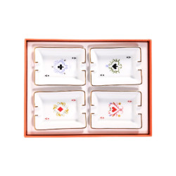  set 4 mini cendriers hermes jeux de cartes