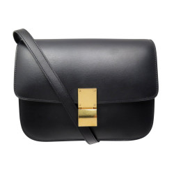 sac a main celine classic medium cuir box noir
