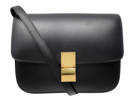sac a main celine classic medium cuir box noir
