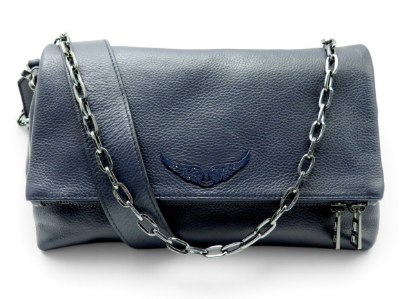 sac a main zadig voltaire rocky ii cuir graine