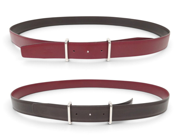ceinture hermes lien 32mm en cuir reversible box